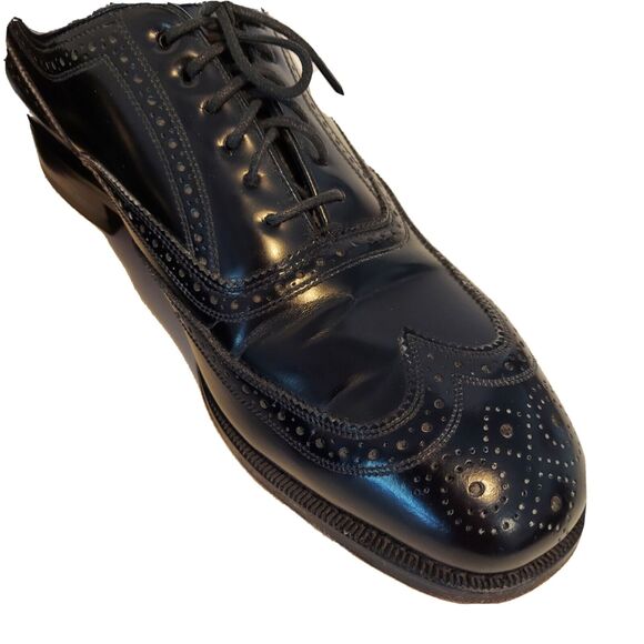 FLORSHEIM Men\'s BLACK 10.5 Oxford Shoe Leather Brogue Wingtip 540575 main image 13